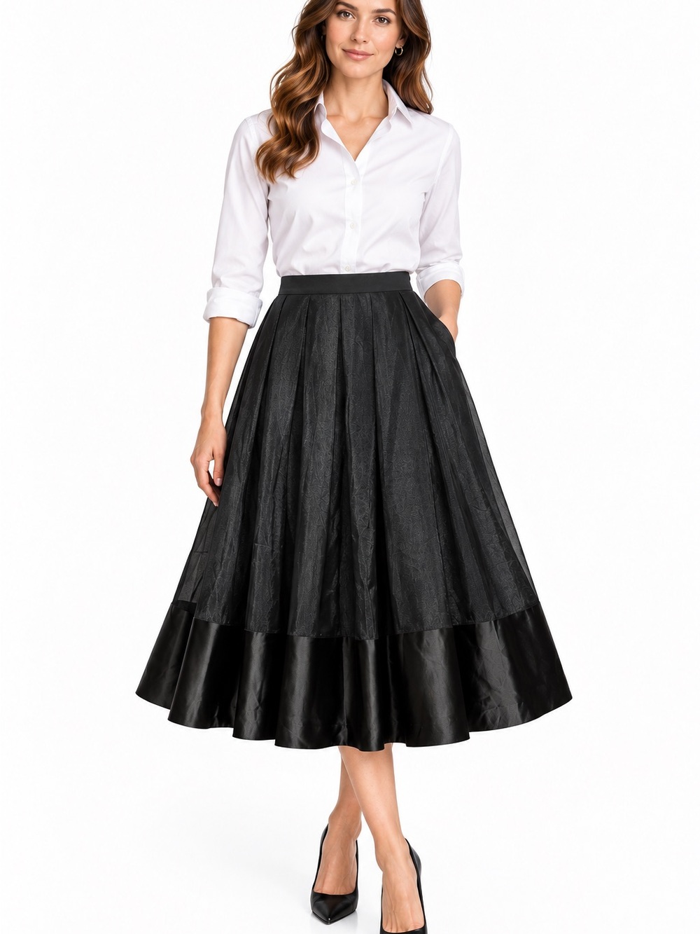 Brooks Brothers Black A-Line Skirt size 8